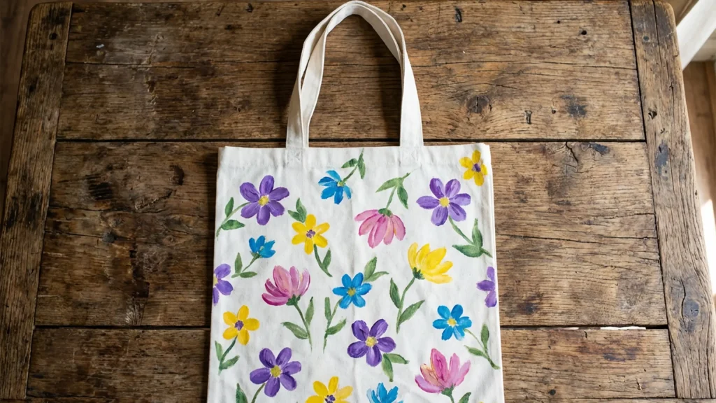 Floral Tote Bag Painting