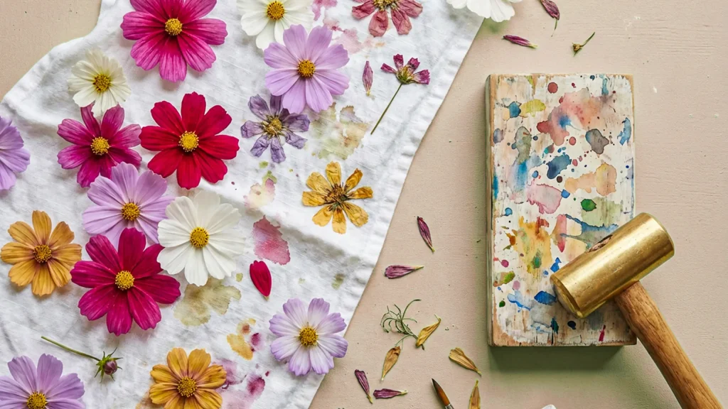 Flower Fabric Pounding