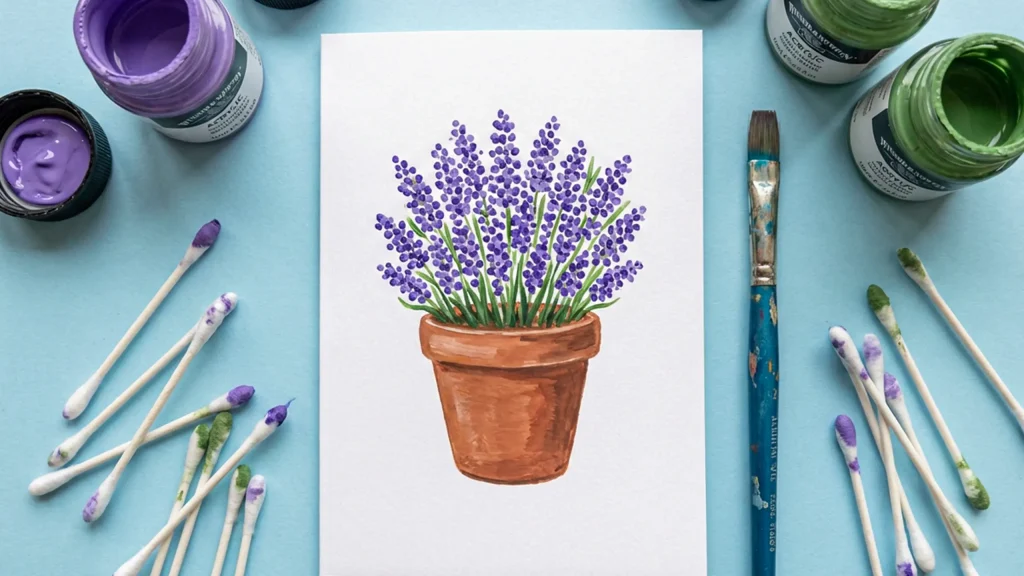 Flowers with Cotton Swabs