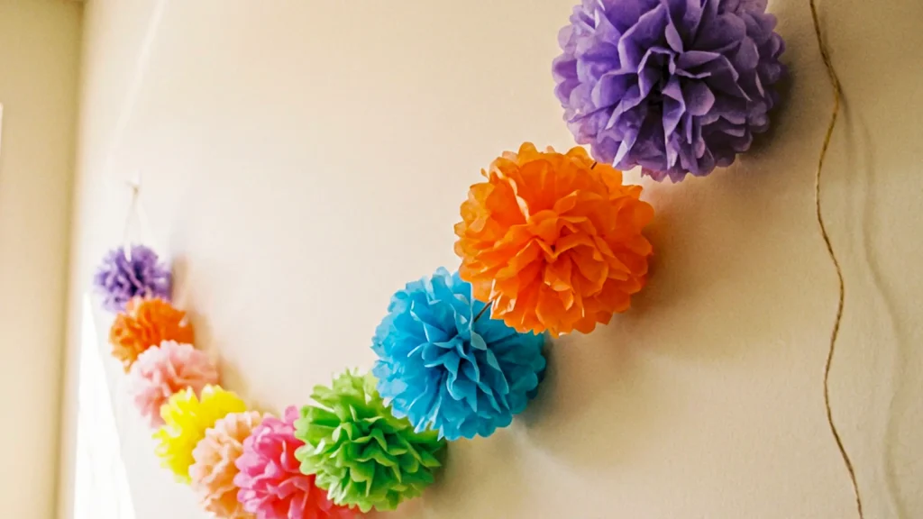 Tissue Paper Pom Poms