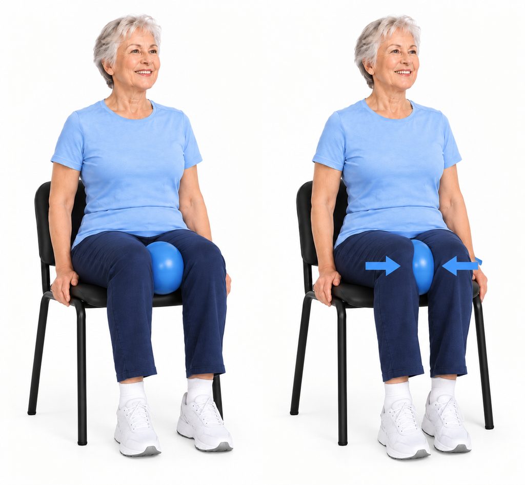 Seated Knee Squeezes