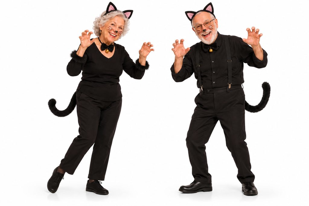 Seniors in cat costumes