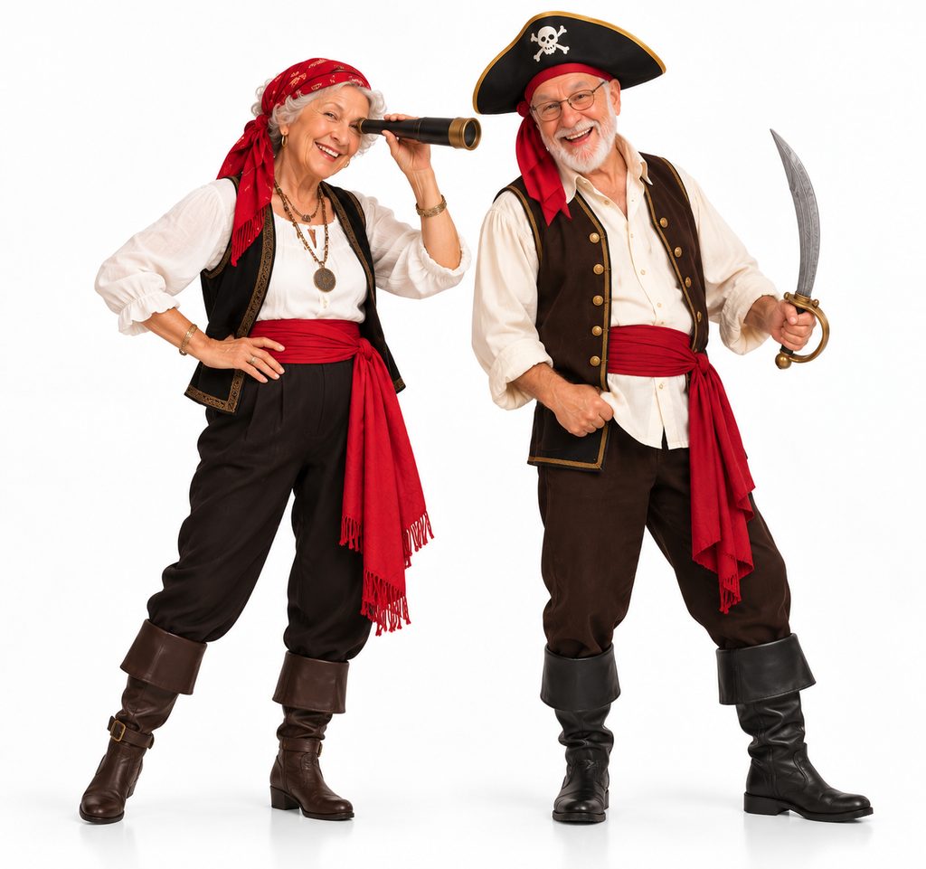 Seniors in pirate costumes