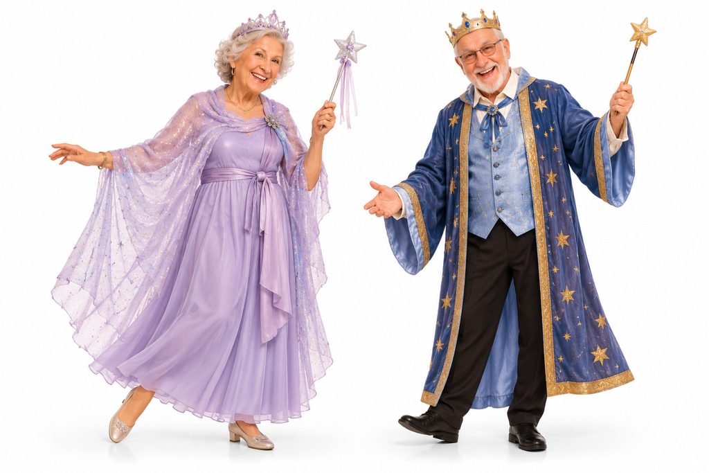 Seniors in fairy dresses